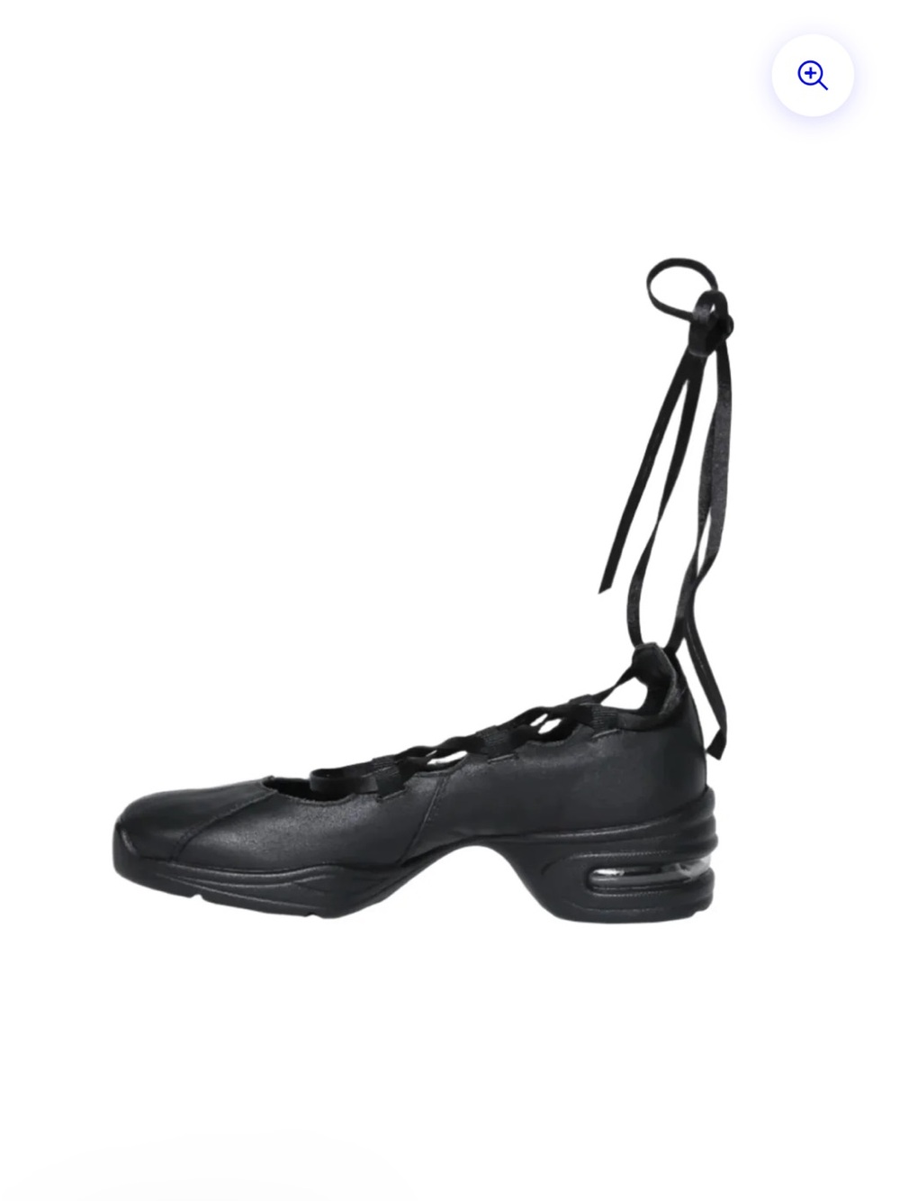 Girls Black Lace-Up Ballet Flats with Cross-Strap Detail